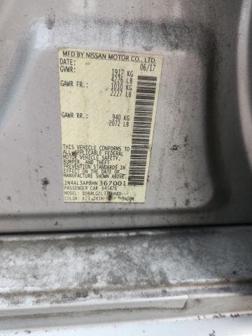 2017 NISSAN ALTIMA 2.5 S 12
