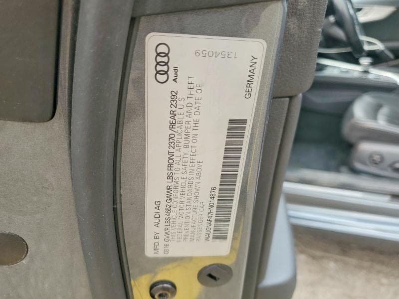 2017 AUDI A4 PREMIUM 12