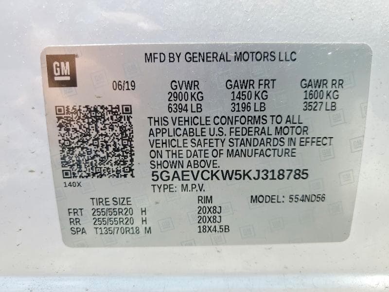 2019 BUICK ENCLAVE 13
