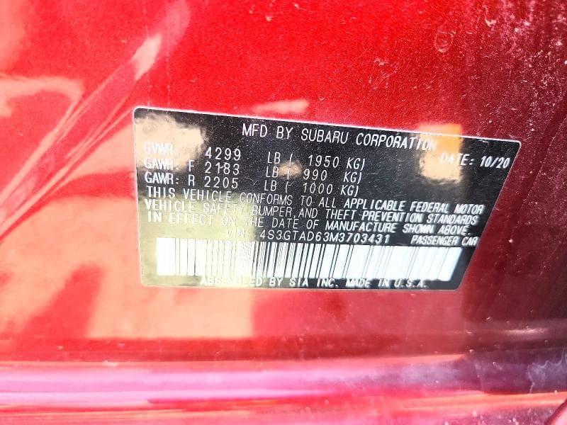 2021 SUBARU IMPREZA PREMIUM PREMIUM 12