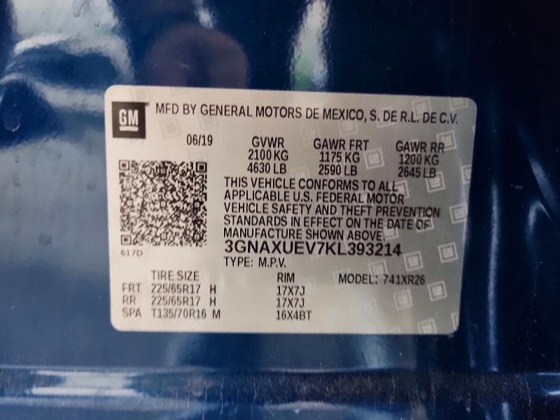 2019 CHEVROLET EQUINOX LT 12