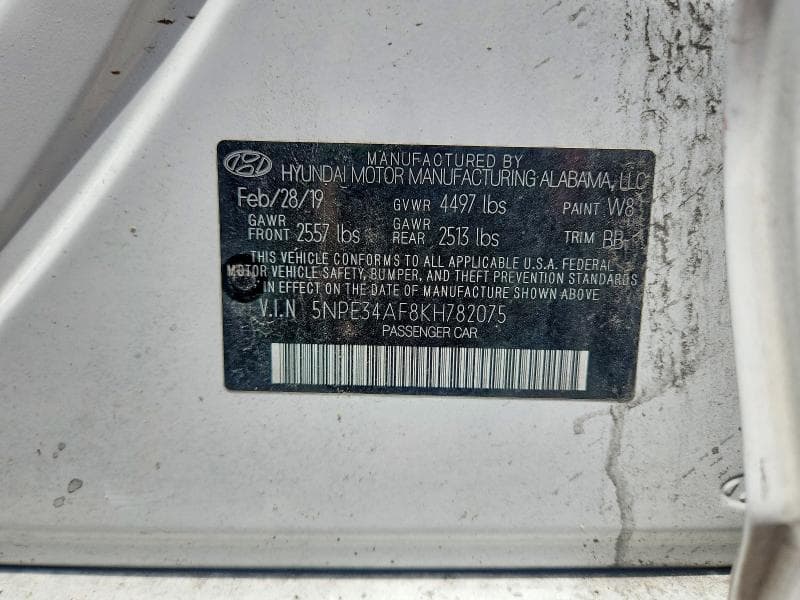 2019 HYUNDAI SONATA SEL 12