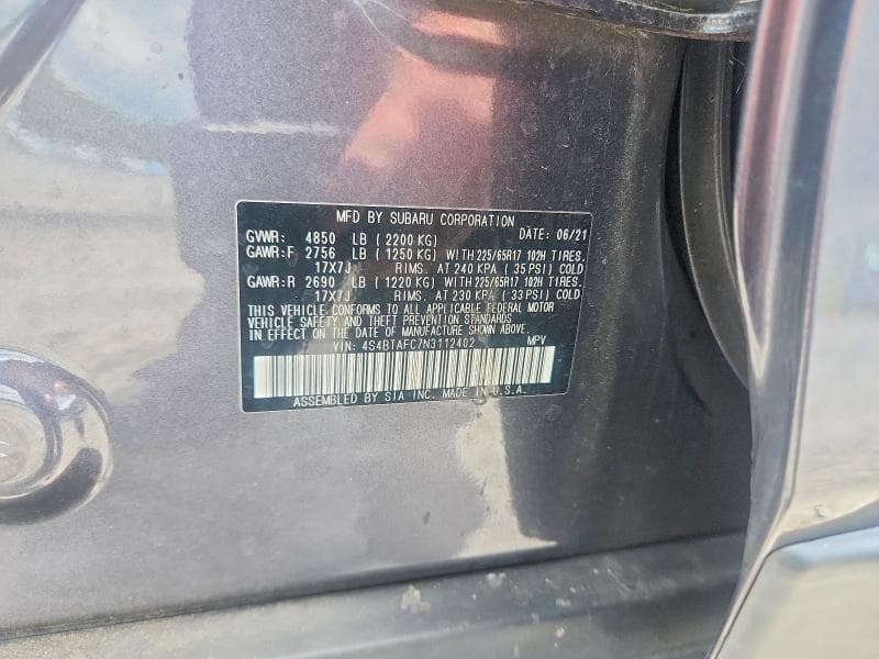2022 SUBARU OUTBACK PREMIUM 12