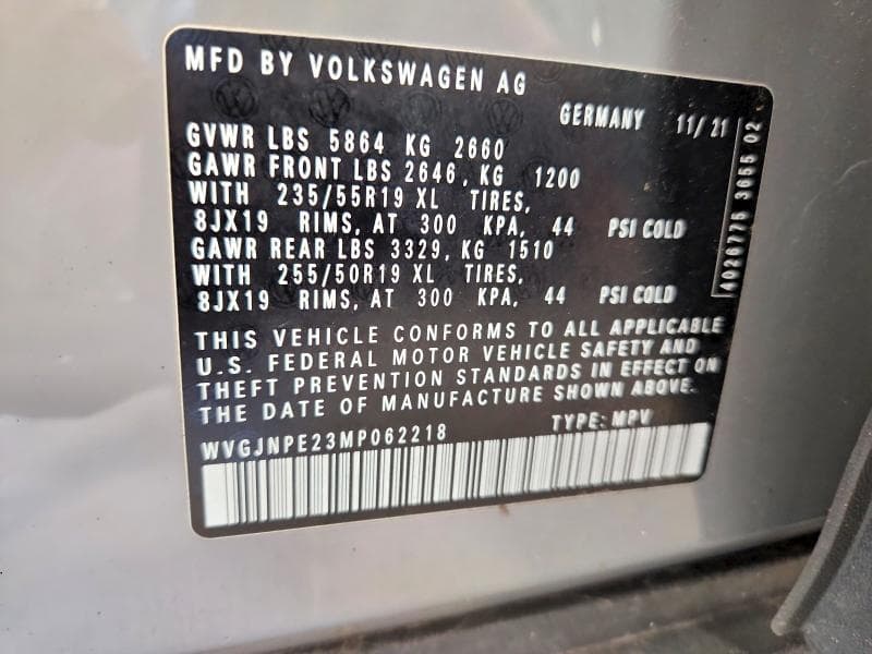 2021 VOLKSWAGEN ID.4 PRO PRO 14