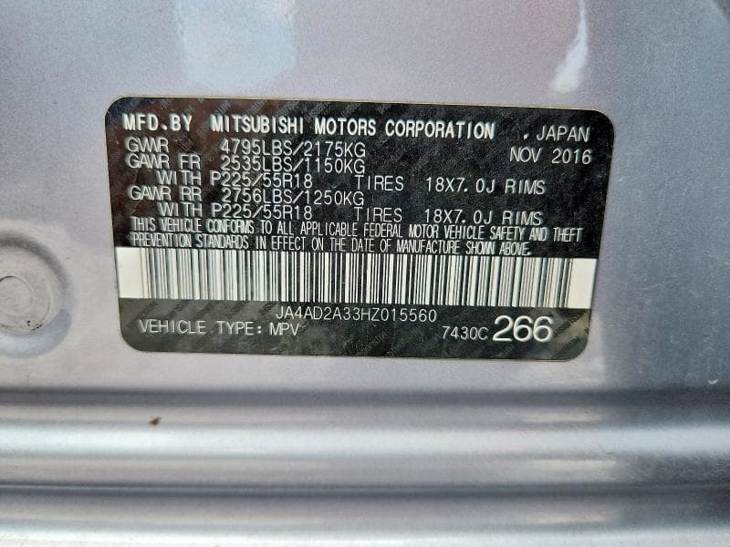 2017 MITSUBISHI OUTLANDER ES 12