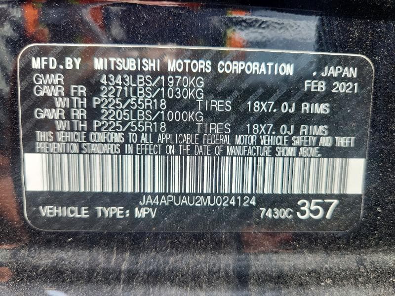 2021 MITSUBISHI OUTLANDER SPORT ES 13