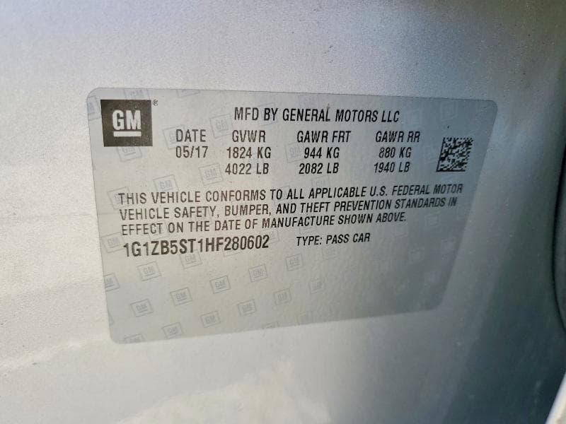 2017 CHEVROLET MALIBU LS LS 12