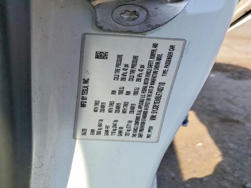 2020 TESLA MODEL 3 12