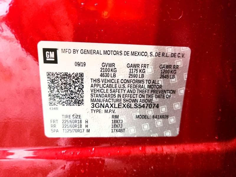 2020 CHEVROLET EQUINOX LT 12