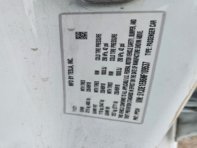 2022 TESLA MODEL 3 12