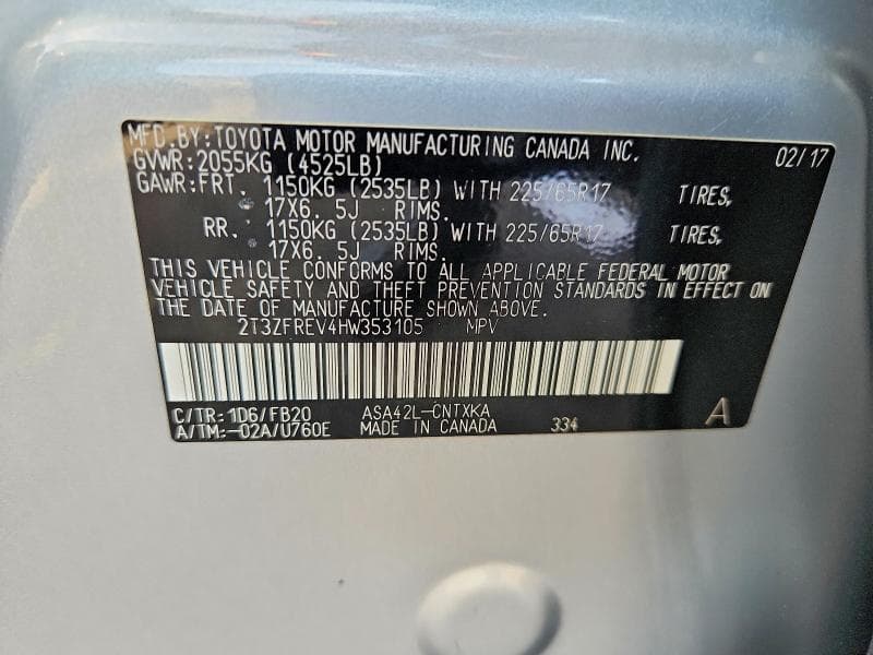 2017 TOYOTA RAV4 LE 13