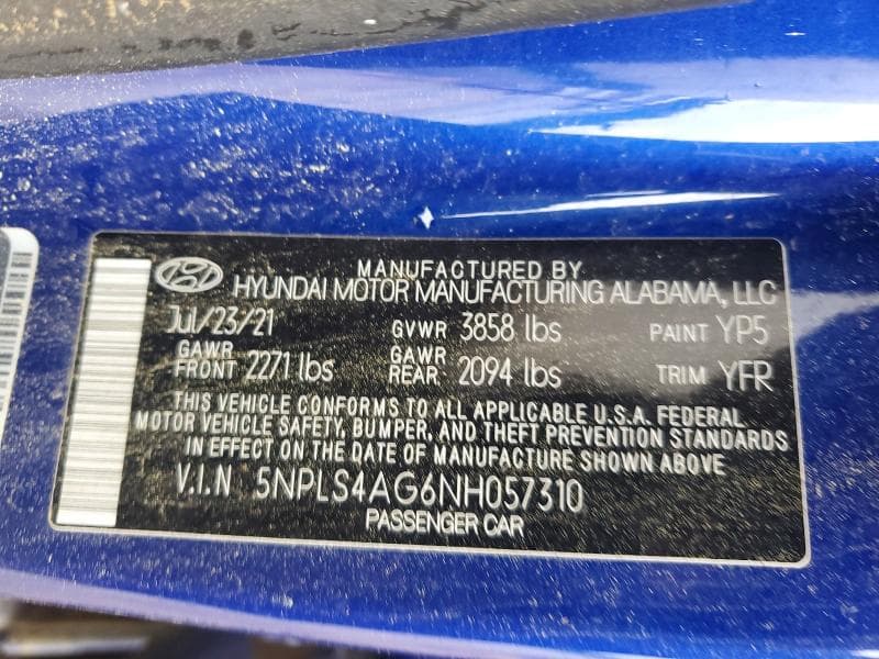 2022 HYUNDAI ELANTRA SEL SEL 12