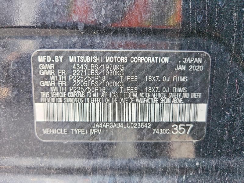 2020 MITSUBISHI OUTLANDER SPORT ES ES 12