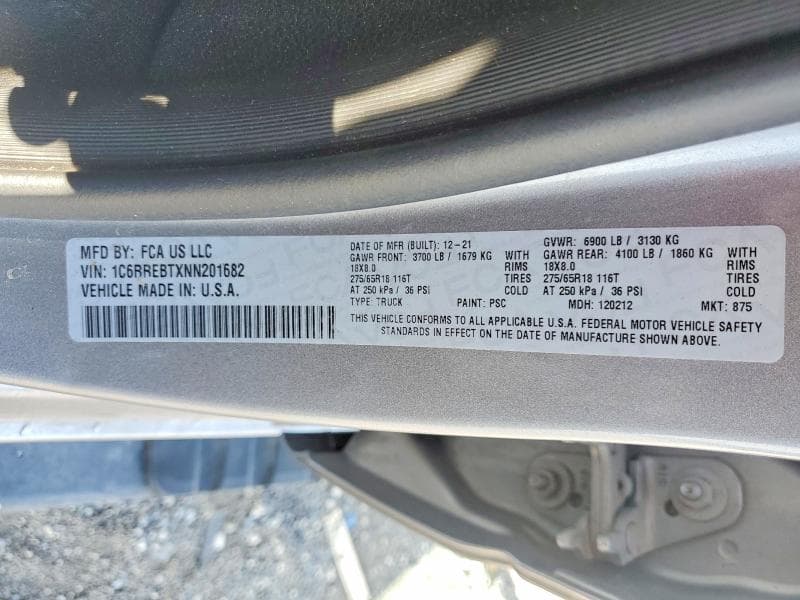 2022 RAM 1500 BIG HORN/LONE STAR BIG HORN/LONE STAR 12