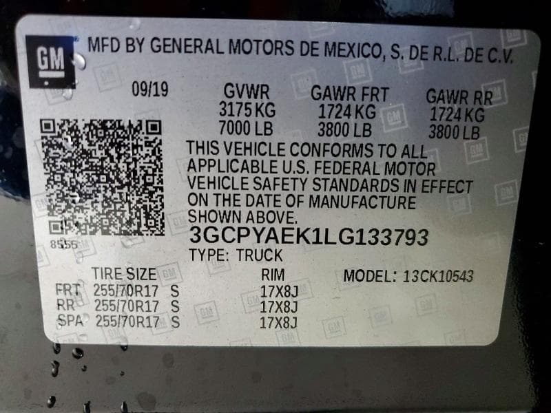 2020 CHEVROLET SILVERADO K1500 12