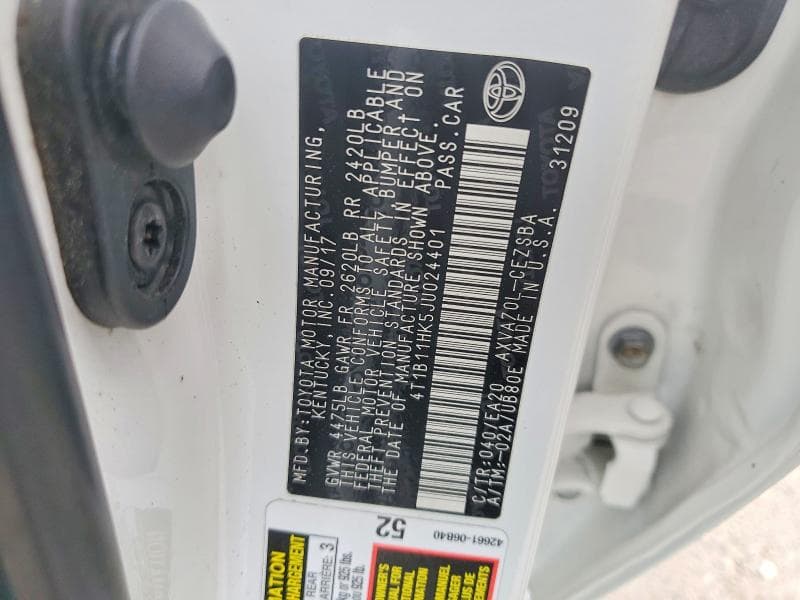 2018 TOYOTA CAMRY SE SE 12