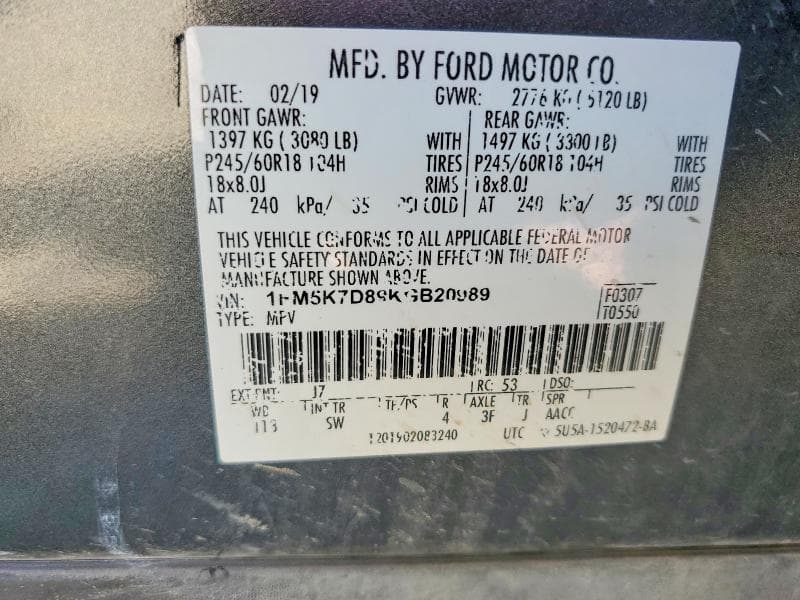 2019 FORD EXPLORER XLT 13