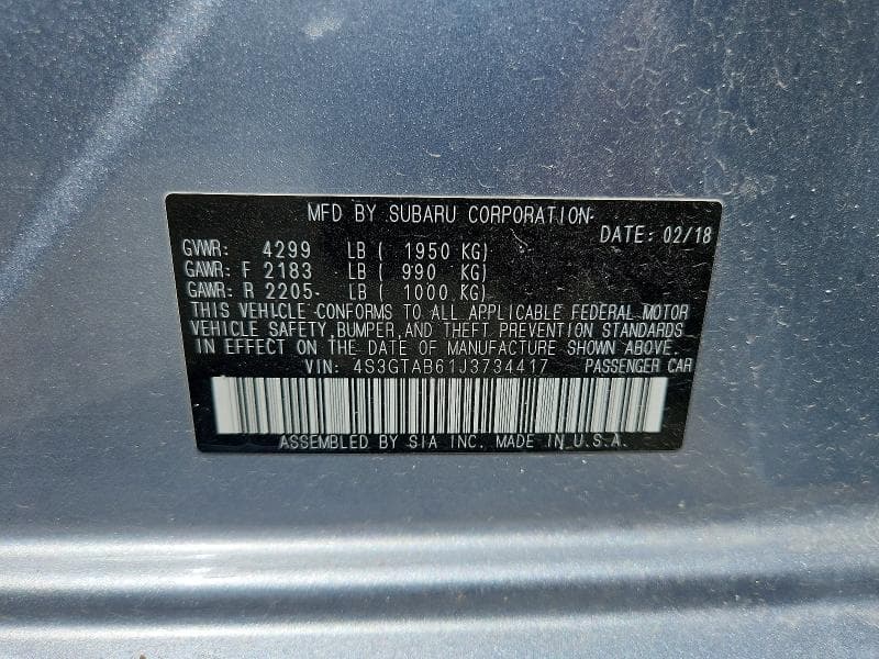 2018 SUBARU IMPREZA PREMIUM 12