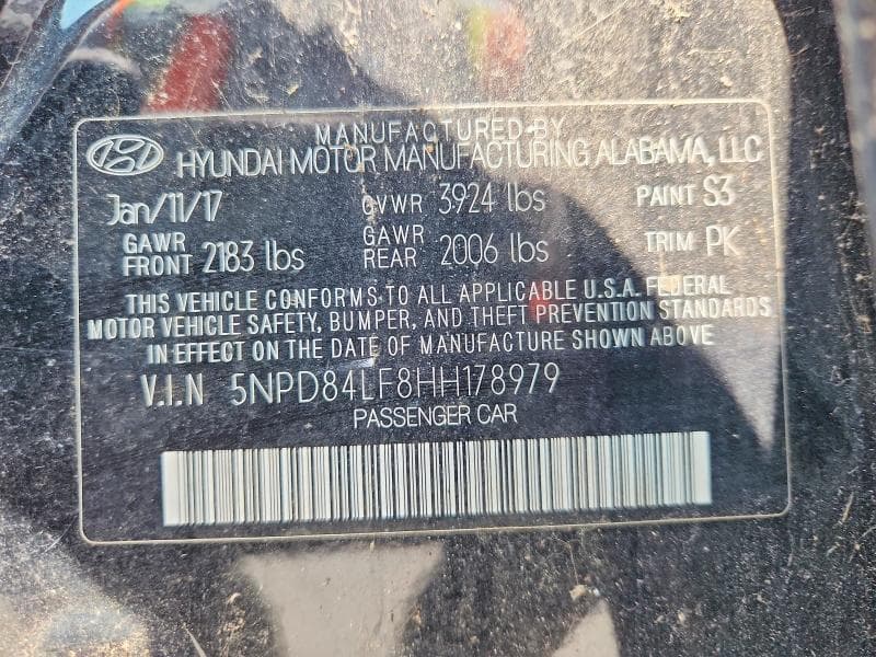 2017 HYUNDAI ELANTRA SE 12