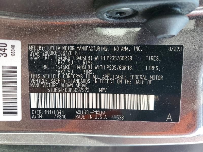 2023 TOYOTA SIENNA PLATINUM 7-PASSENGER 13