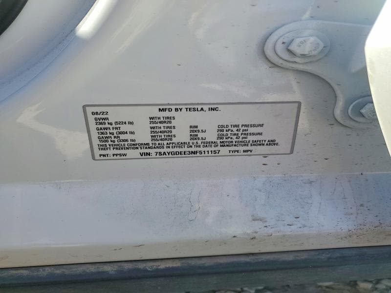 2022 TESLA MODEL Y 14