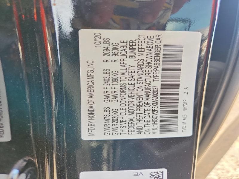 2021 HONDA ACCORD SPORT 12