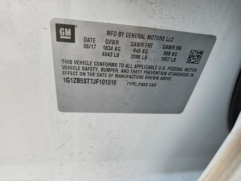 2018 CHEVROLET MALIBU LS LS 12