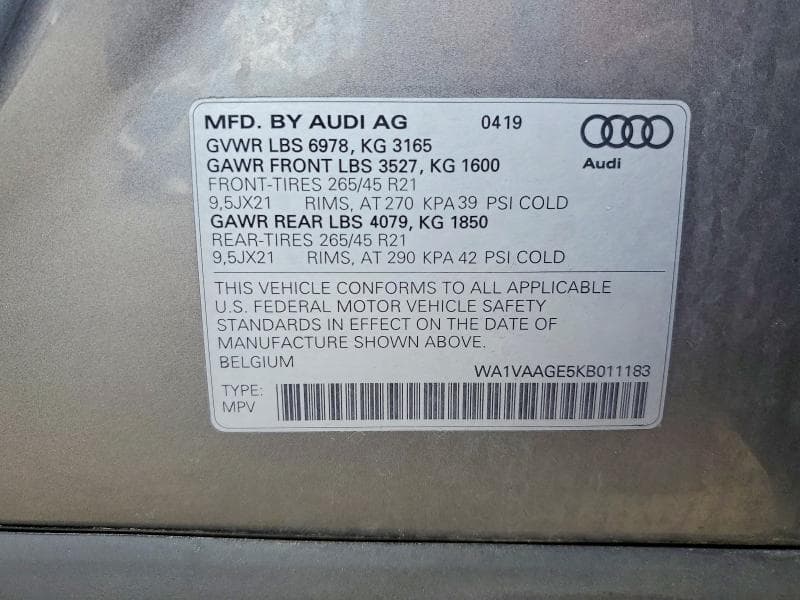 2019 AUDI E-TRON PRESTIGE 13