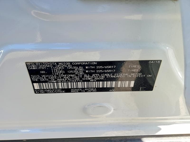 2018 TOYOTA RAV4 XLE 13