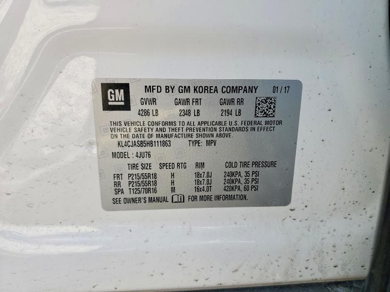 2017 BUICK ENCORE PREFERRED 12