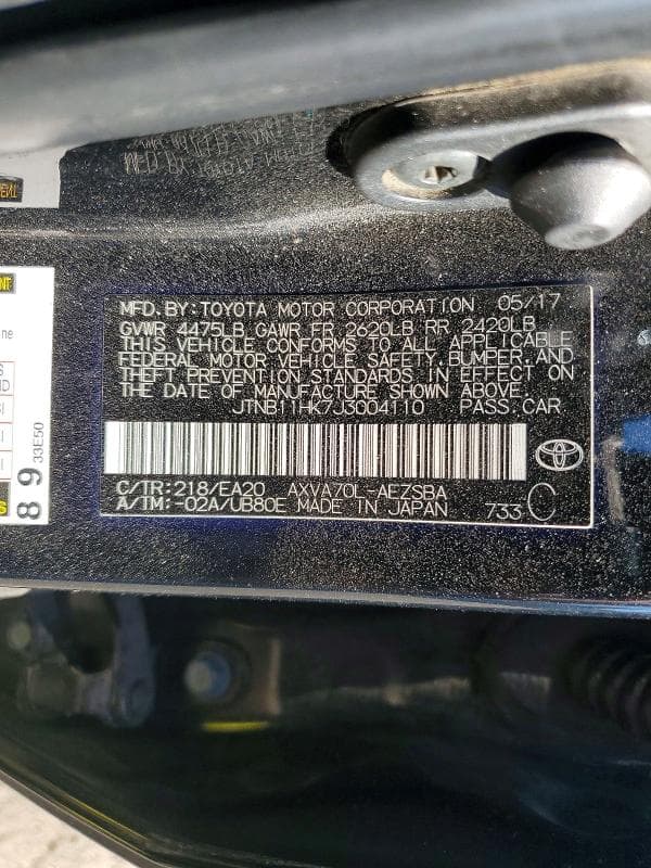 2018 TOYOTA CAMRY SE 12
