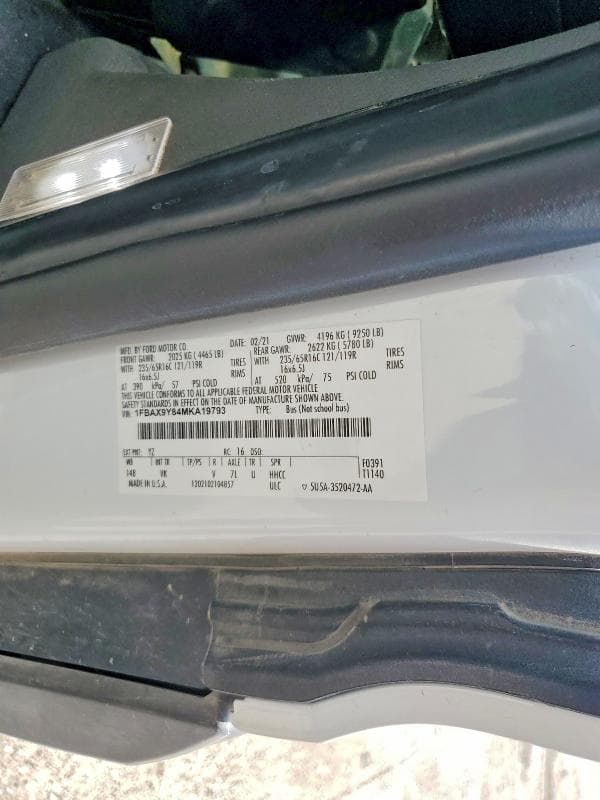 2021 FORD TRANSIT VA 13