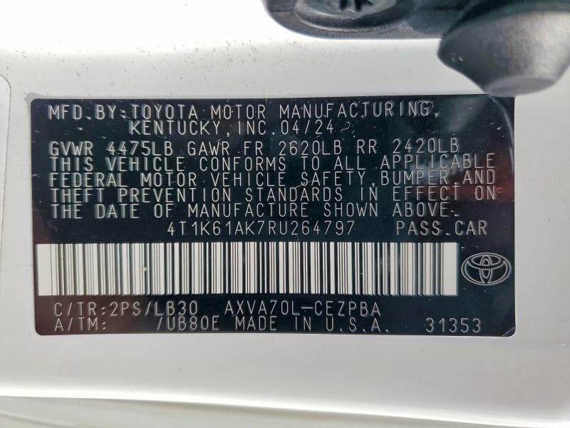 2024 TOYOTA CAMRY XSE 12
