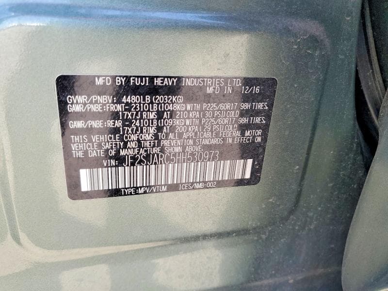 2017 SUBARU FORESTER 2.5I LIMITED 13
