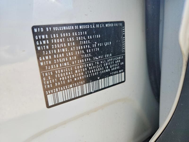 2018 VOLKSWAGEN TIGUAN SE/SEL 13