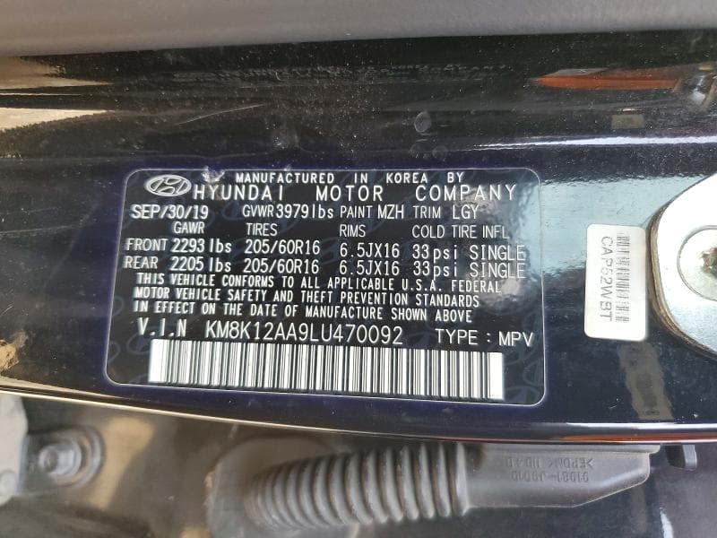 2020 HYUNDAI KONA SE 12