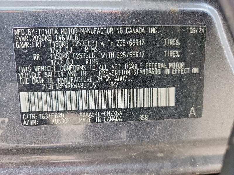 2024 TOYOTA RAV4 LE 14