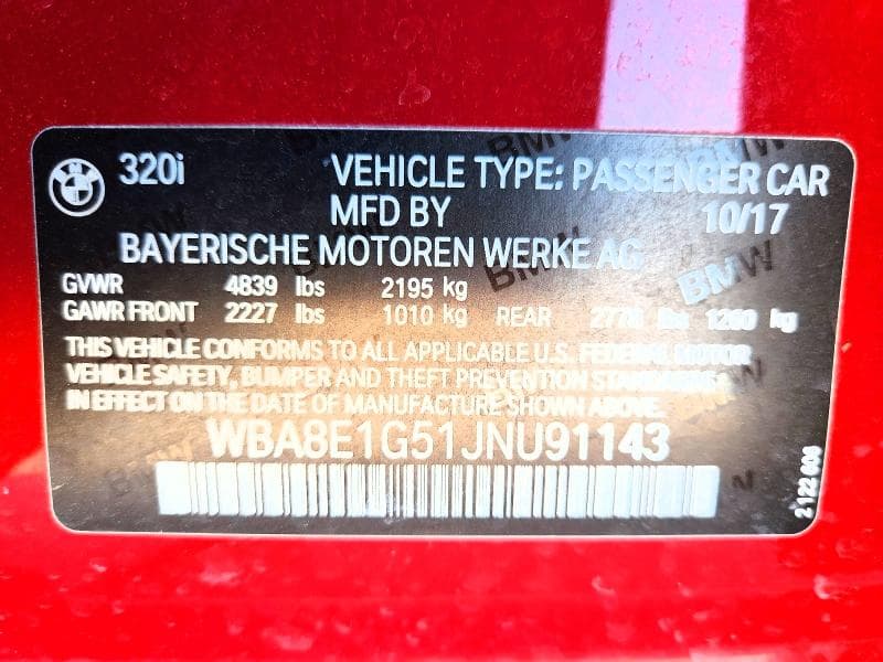 2018 BMW 320 I I 12