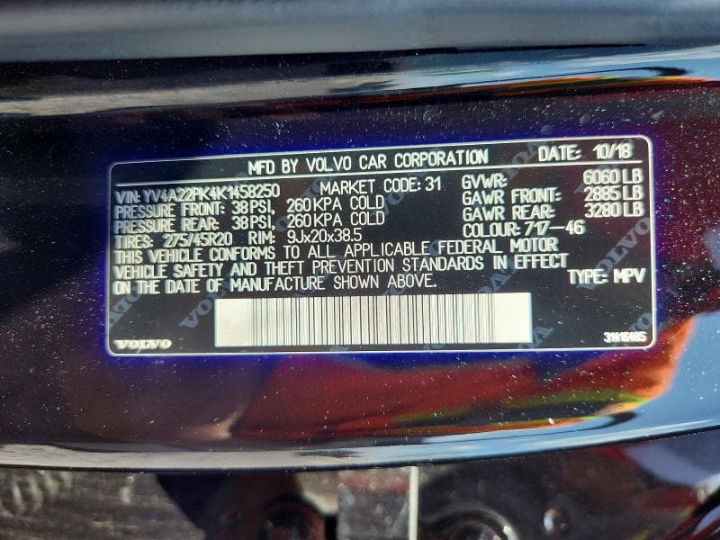2019 VOLVO XC90 T6 MOMENTUM T6 MOMENTUM 12