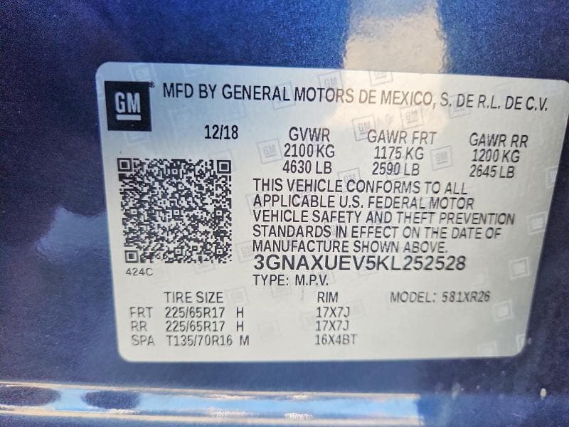 2019 CHEVROLET EQUINOX LT 13