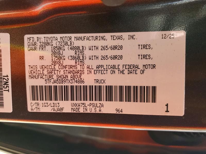 2026 TOYOTA TUNDRA CREWMAX LIMITED 13