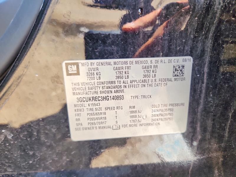 2017 CHEVROLET SILVERADO K1500 LT K1500 LT 12