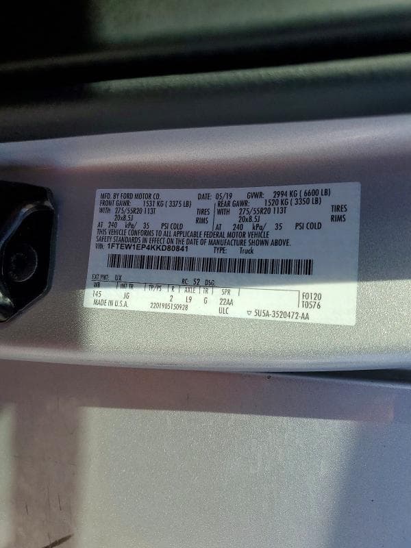 2019 FORD F150 SUPERCREW 13