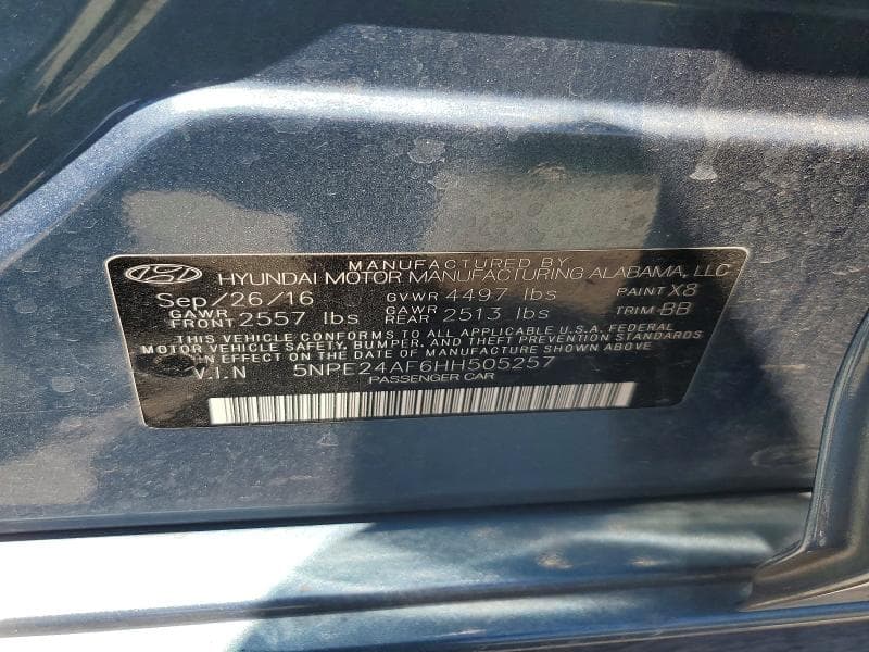 2017 HYUNDAI SONATA SE 12