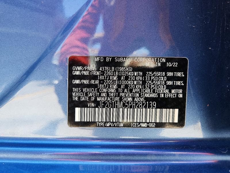 2023 SUBARU CROSSTREK LIMITED LIMITED 13
