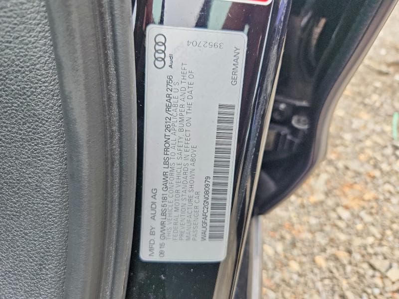 2016 AUDI A6 PREMIUM PLUS 12