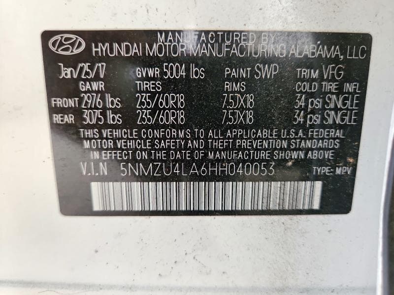2017 HYUNDAI SANTA FE SPORT 2.0T 13