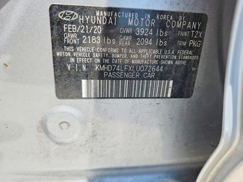 2020 HYUNDAI ELANTRA SE 12