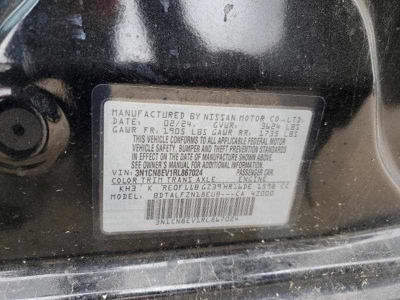 2024 NISSAN VERSA SV 12