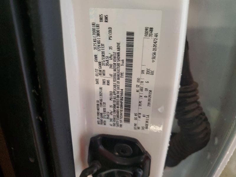 2017 FORD F150 SUPERCREW 14